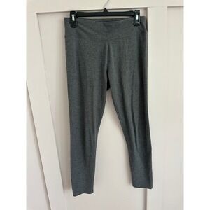 Aerie Chill Play Move Leggings Womens Large Gray Heathered Cotton Blend